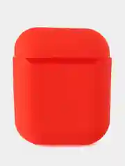 Красный чехол для наушников AirPods 1/2 силиконовый