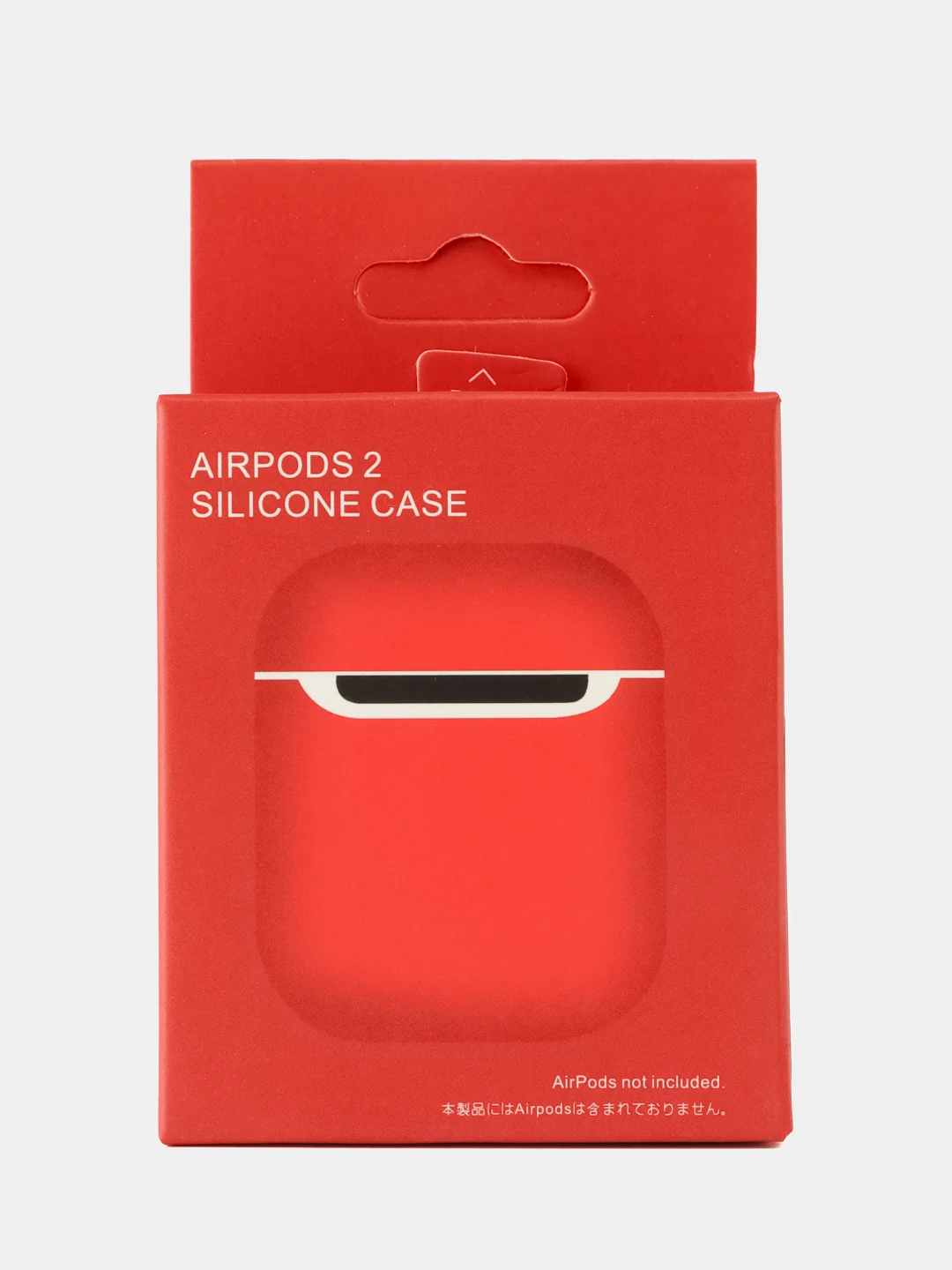 Красный чехол для наушников AirPods 1/2 силиконовый