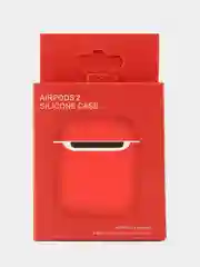 Красный чехол для наушников AirPods 1/2 силиконовый