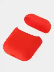 Красный чехол для наушников AirPods 1/2 силиконовый
