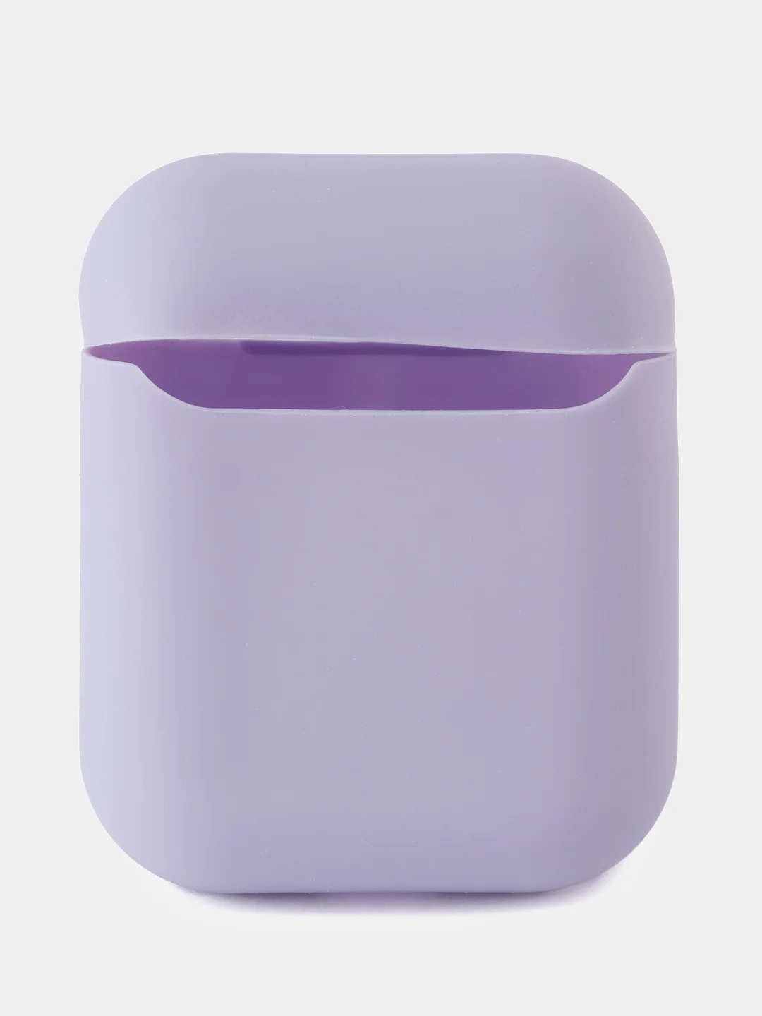 Сиреневый чехол для наушников AirPods 1/2 силиконовый