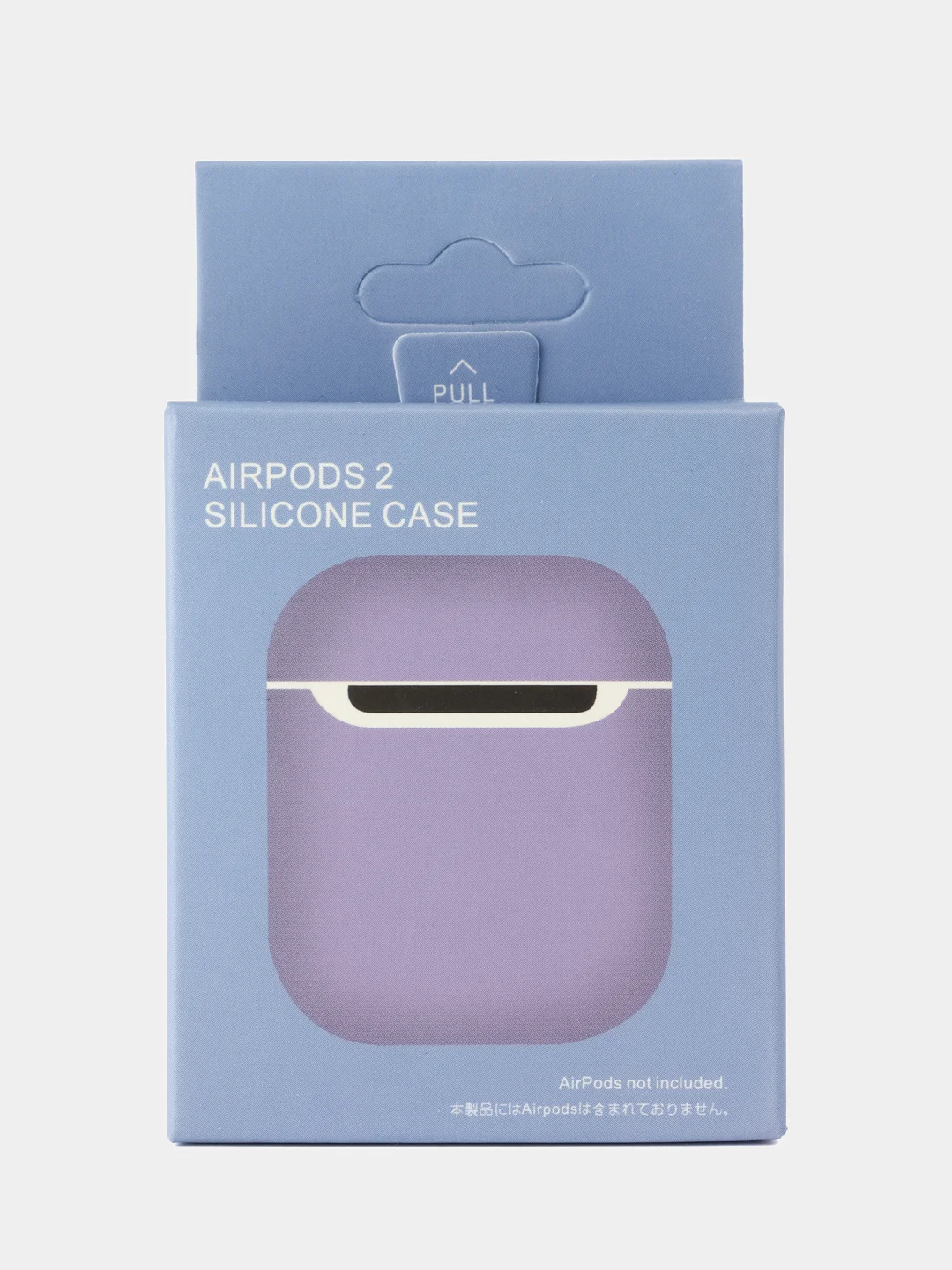 Сиреневый чехол для наушников AirPods 1/2 силиконовый