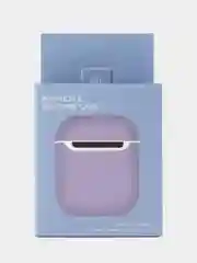 Сиреневый чехол для наушников AirPods 1/2 силиконовый