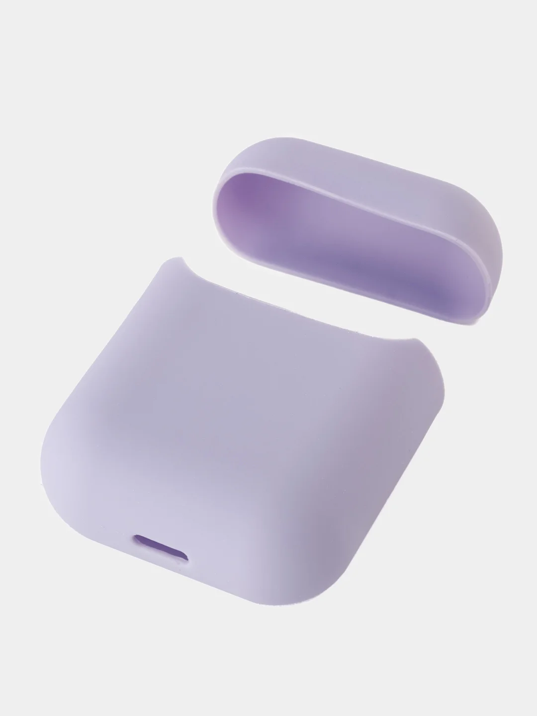 Сиреневый чехол для наушников AirPods 1/2 силиконовый