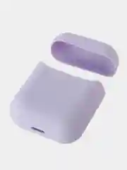Сиреневый чехол для наушников AirPods 1/2 силиконовый
