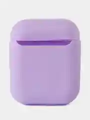 Фиолетовый чехол для наушников AirPods 1/2 силиконовый