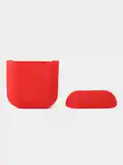Алый чехол для наушников AirPods 1/2 силиконовый