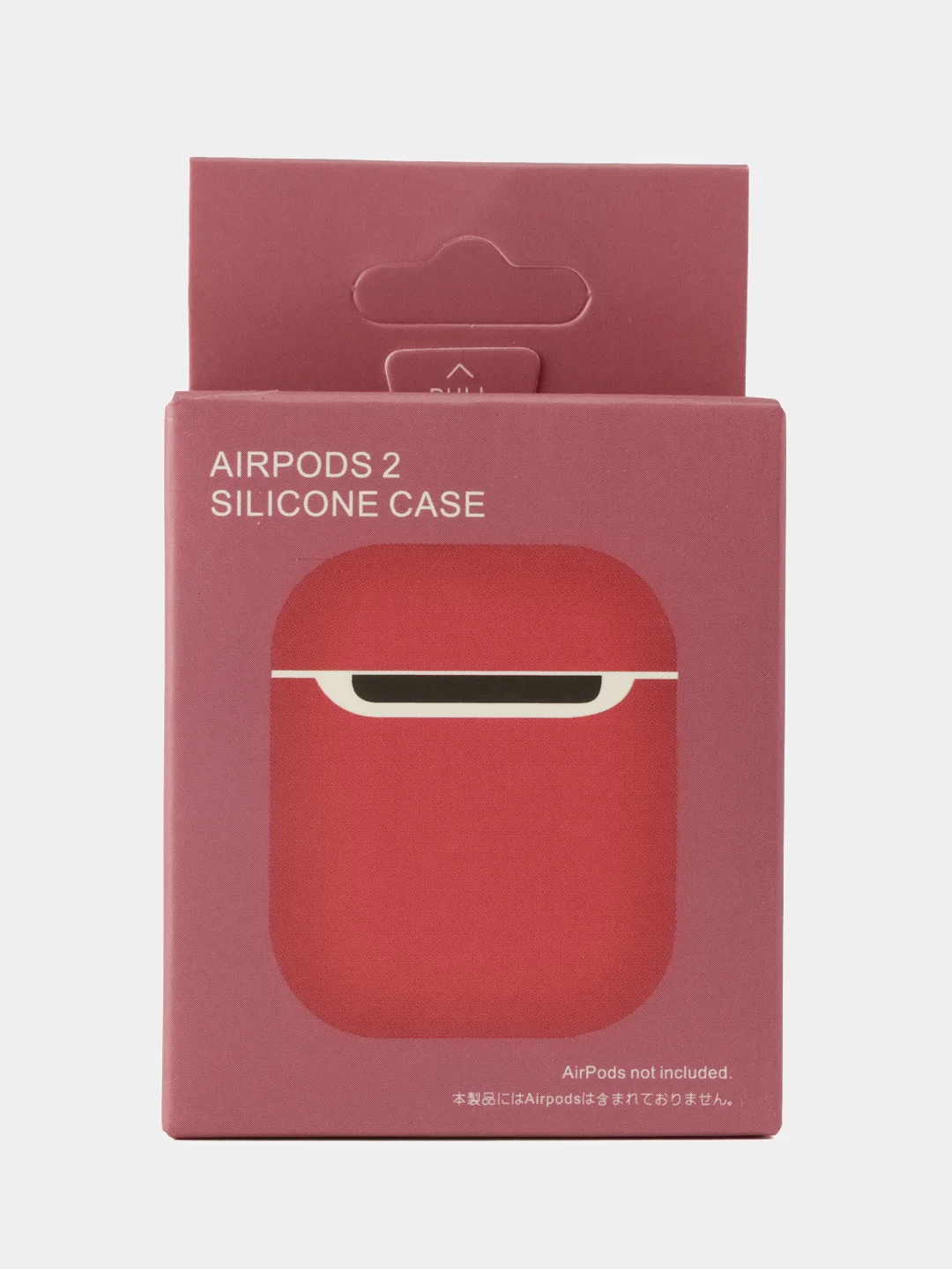 Алый чехол для наушников AirPods 1/2 силиконовый