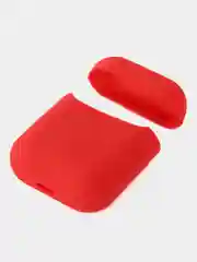 Алый чехол для наушников AirPods 1/2 силиконовый
