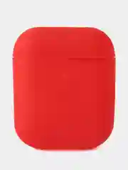 Алый чехол для наушников AirPods 1/2 силиконовый