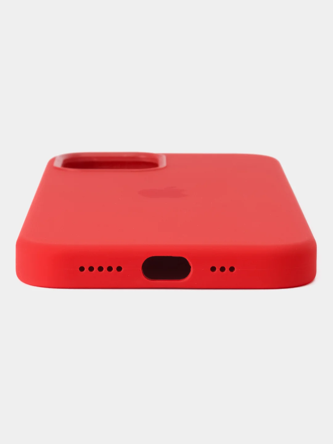 Красный силиконовый чехол Silicone Case MagSafe для iPhone 12/12 Pro (с магсэйф)