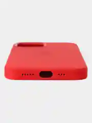 Красный силиконовый чехол Silicone Case MagSafe для iPhone 12/12 Pro (с магсэйф)