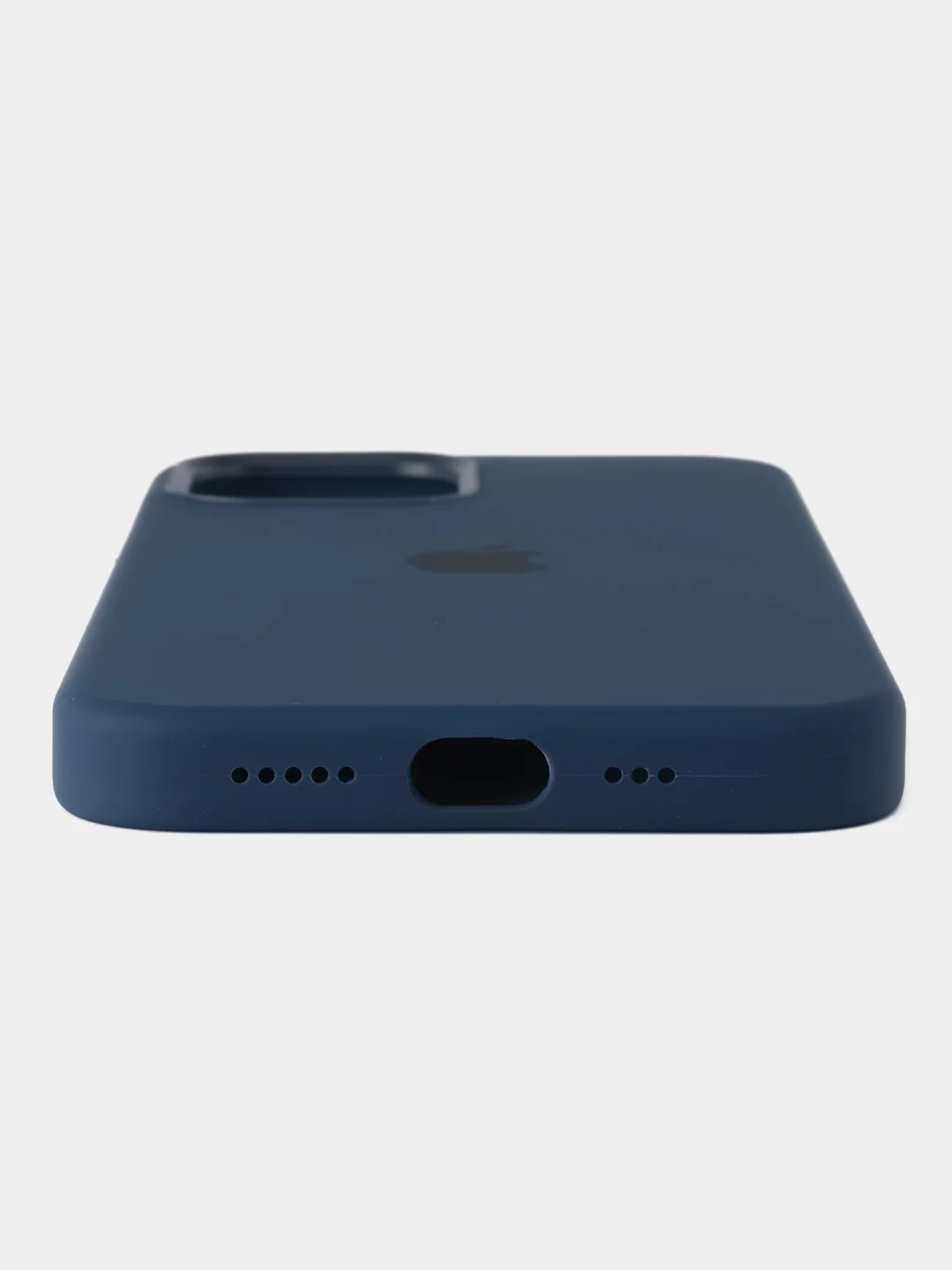 Синий меланж силиконовый чехол Silicone Case MagSafe для iPhone 12/12 Pro (с магсэйф)