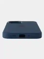 Синий меланж силиконовый чехол Silicone Case MagSafe для iPhone 12/12 Pro (с магсэйф)