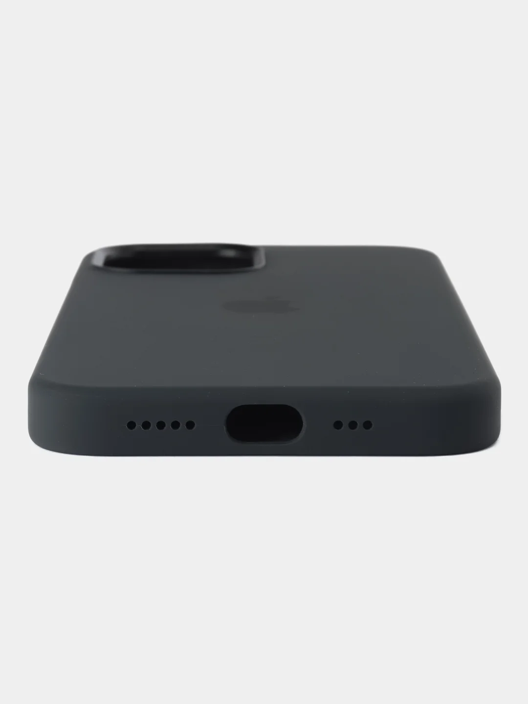 Черный силиконовый чехол Silicone Case MagSafe для iPhone 12/12 Pro (с магсэйф)