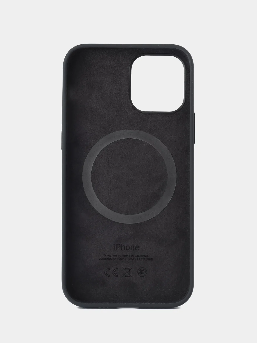Черный силиконовый чехол Silicone Case MagSafe для iPhone 12/12 Pro (с магсэйф)