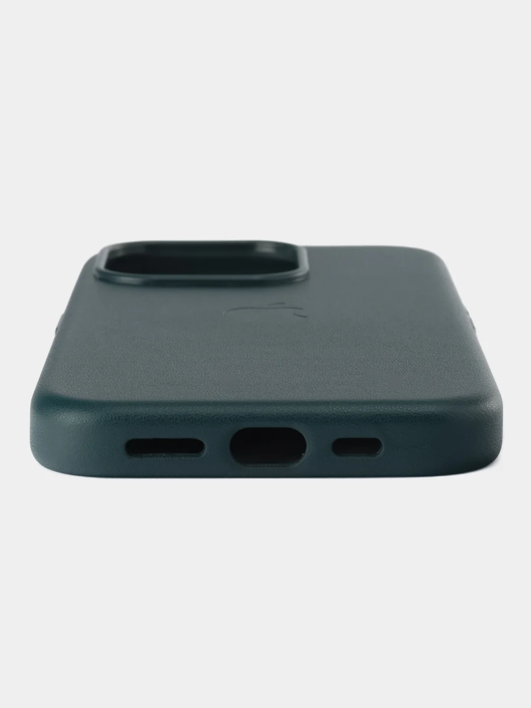 Зеленый кожаный чехол Leather Case для iPhone 15 Pro с функцией MagSafe