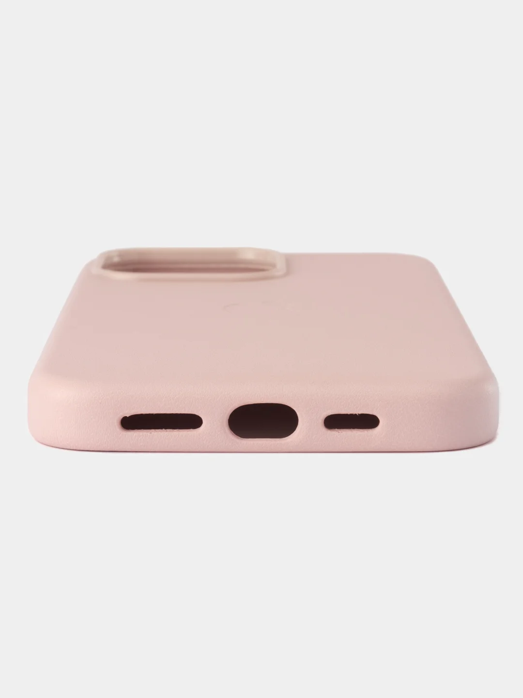 Розовый кожаный чехол Leather Case для iPhone  15 Pro Max с функцией MagSafe