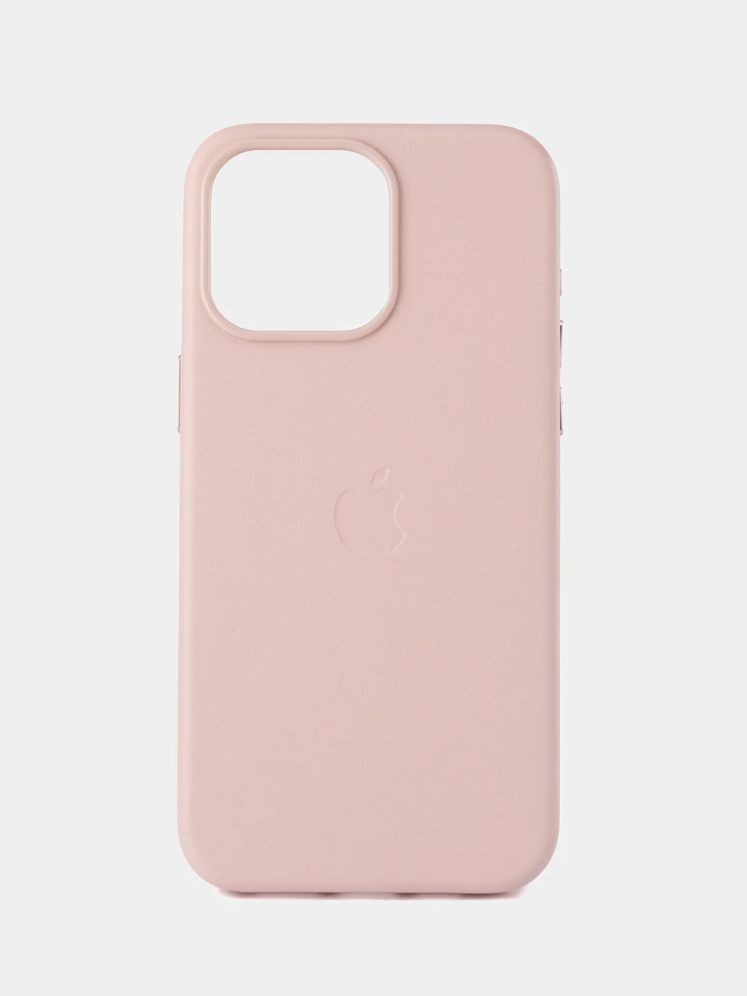 Розовый кожаный чехол Leather Case для iPhone  15 Pro Max с функцией MagSafe