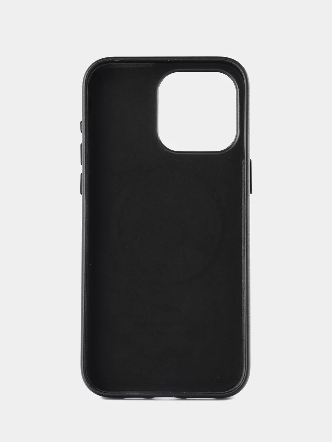 Черный кожаный чехол Leather Case для iPhone  15 Pro Max с функцией MagSafe