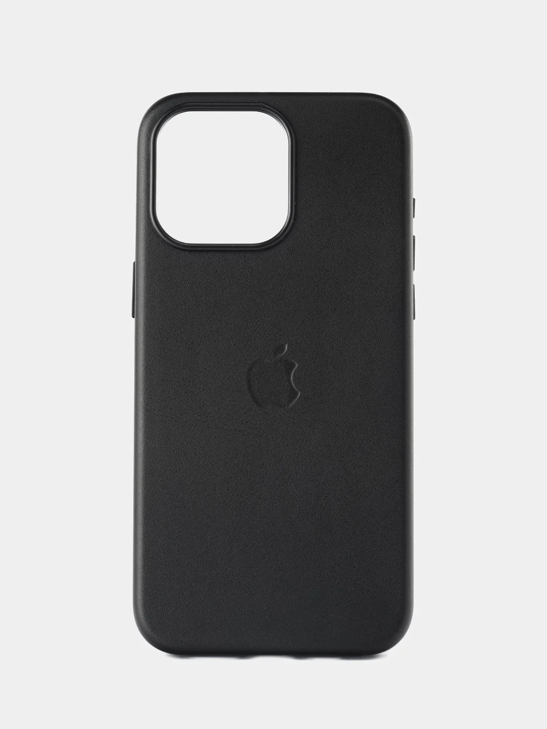 Черный кожаный чехол Leather Case для iPhone  15 Pro Max с функцией MagSafe