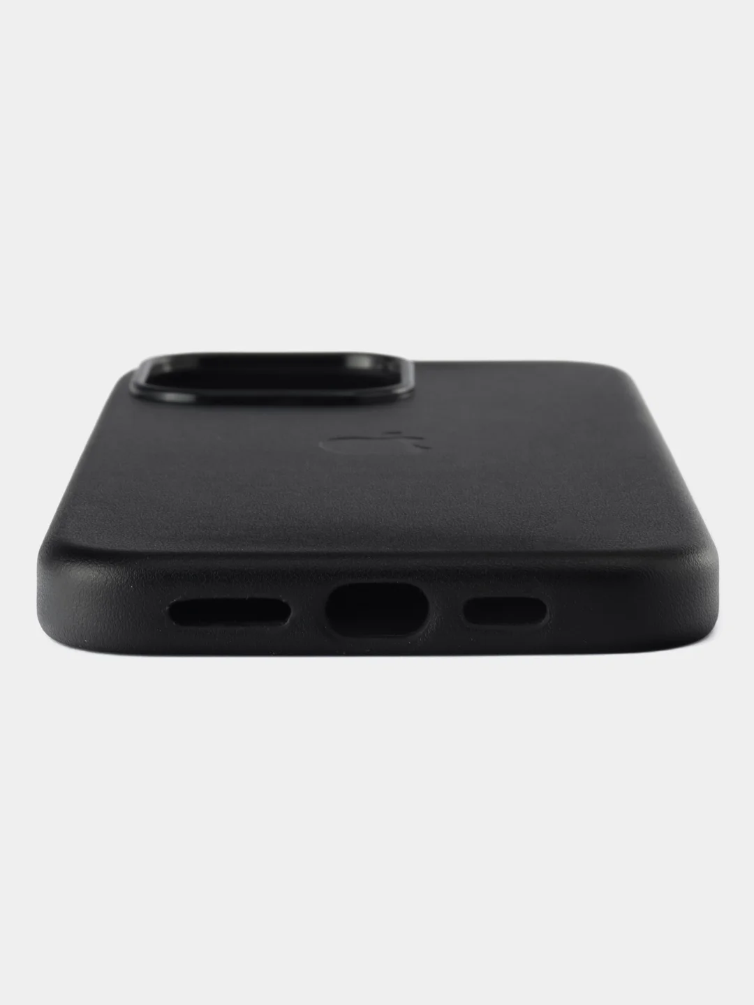 Черный кожаный чехол Leather Case для iPhone  15 Pro Max с функцией MagSafe