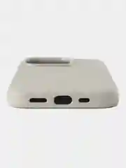 Серый металлик кожаный чехол Leather Case для iPhone 15 Pro с функцией MagSafe