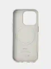 Серый металлик кожаный чехол Leather Case для iPhone 15 Pro с функцией MagSafe