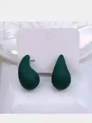 Зеленый серьги "Капельки", разноцветные