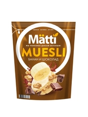 Мюсли MATTI Банан и шоколад, 250 г