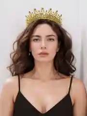 Зеленый диадема, корона со стразами