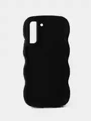 Черный чехол для Samsung Galaxy S21 FE (Самсунг Галакси С21 ФЕ) выпуклый