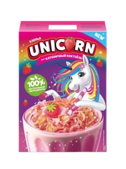 Хлопья кукурузные UNICORN Клубниный коктель, 220 г