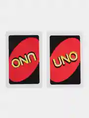 Красный настольная карточная игра UNO с двумя колодами в комплекте без упаковки