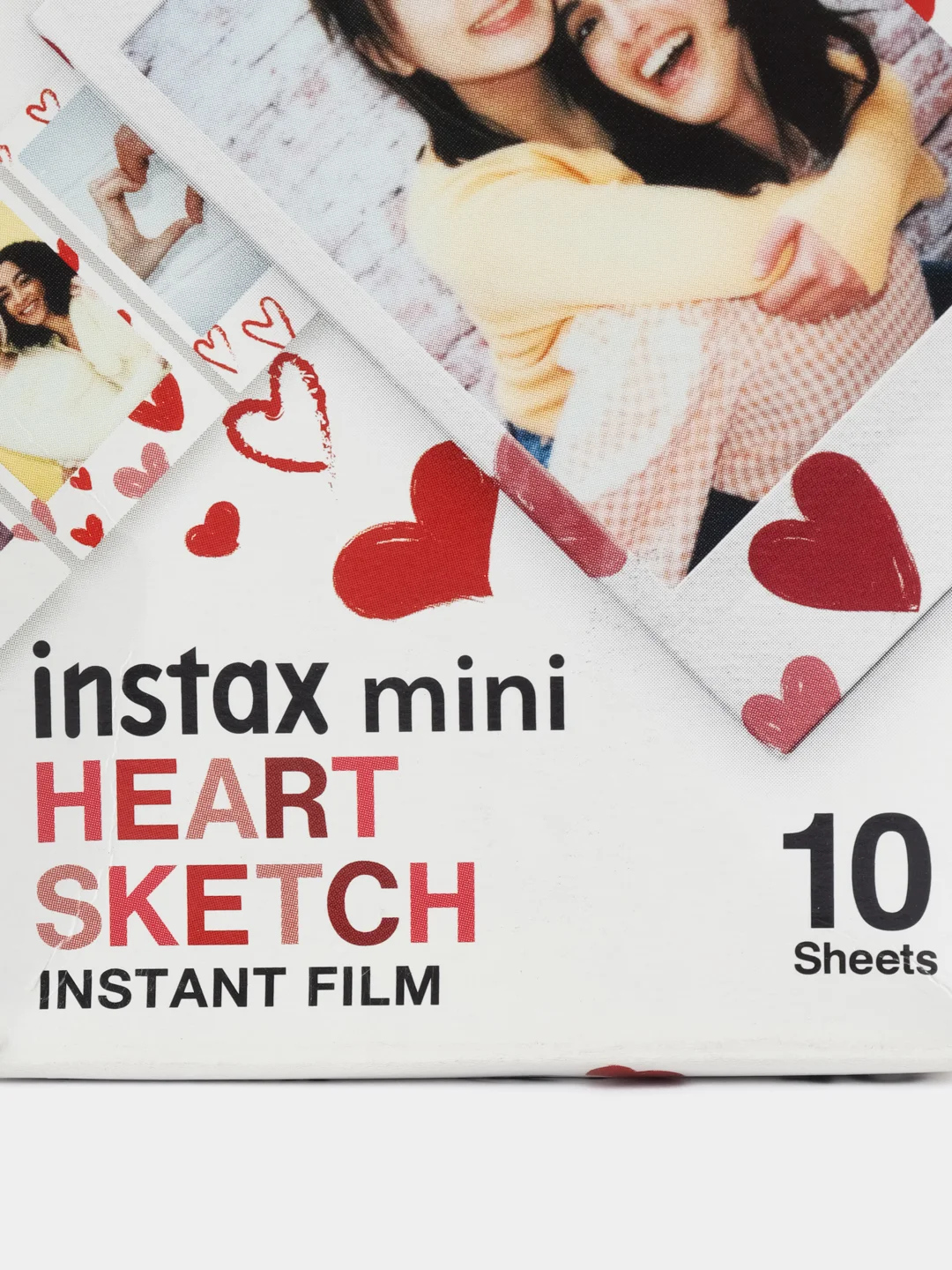 Красный картридж Fuji Fujifilm с сердечками, для снимков Instax Mini