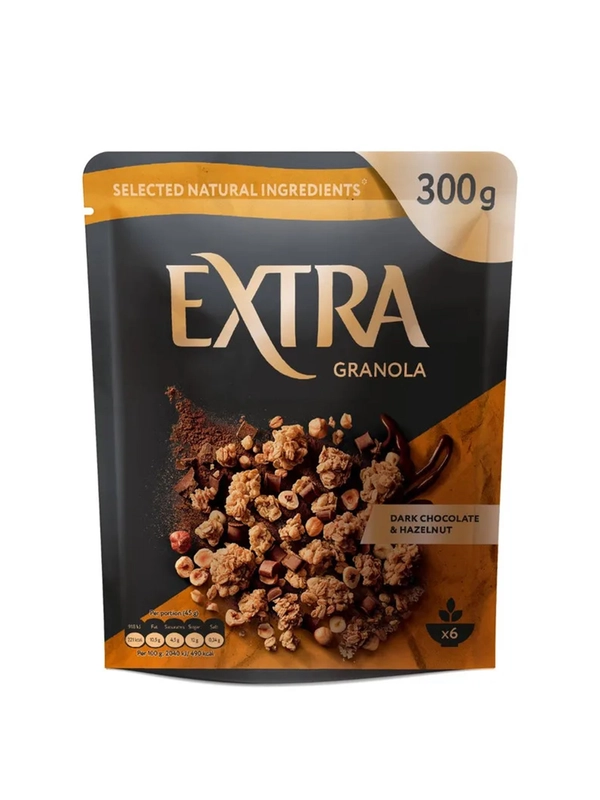 Гранола - мюсли EXTRA, с темным шоколадом и фундуком, 300 г