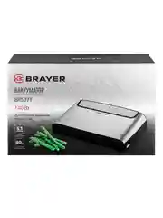 Вакууматор BRAYER BR5071, 140 Вт, скорость 5.5 л/мин, 0.8 бар, встроенный нож