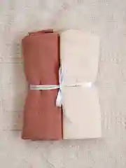 Коралловый меланж подарочный набор муслиновых пеленок для малыша