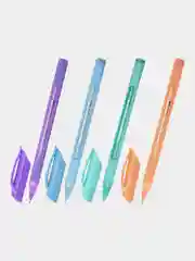 Ручки шариковые синие Brauberg Pastel, 881018, набор 12 штук тонкие для школы с грипом
