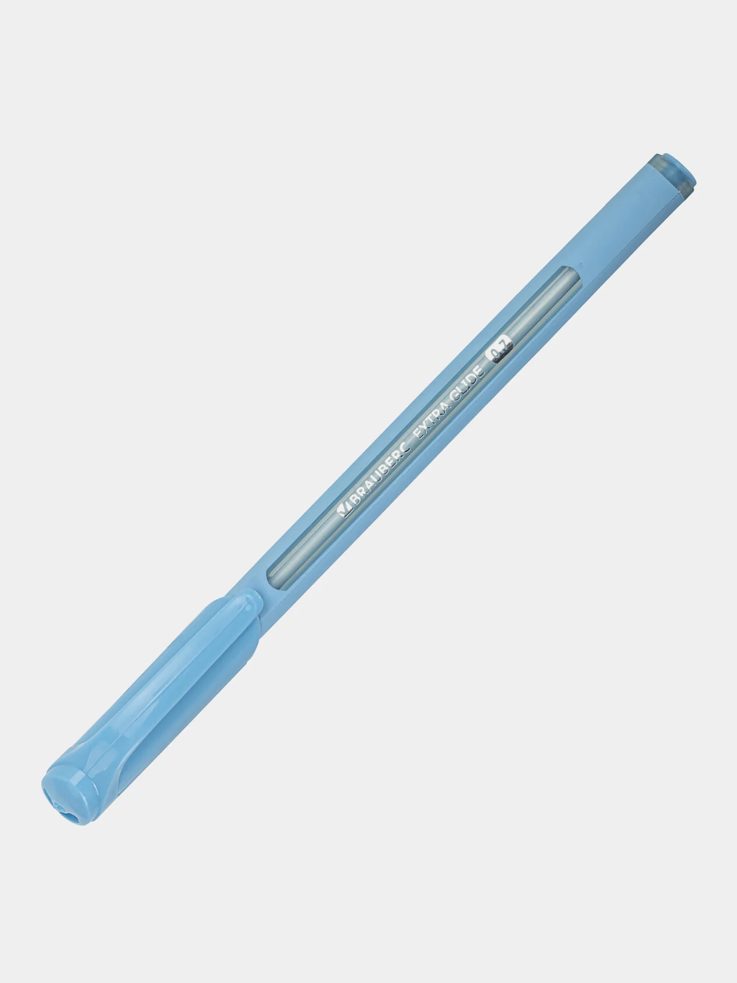 Ручки шариковые синие Brauberg Pastel, 881018, набор 12 штук тонкие для школы с грипом