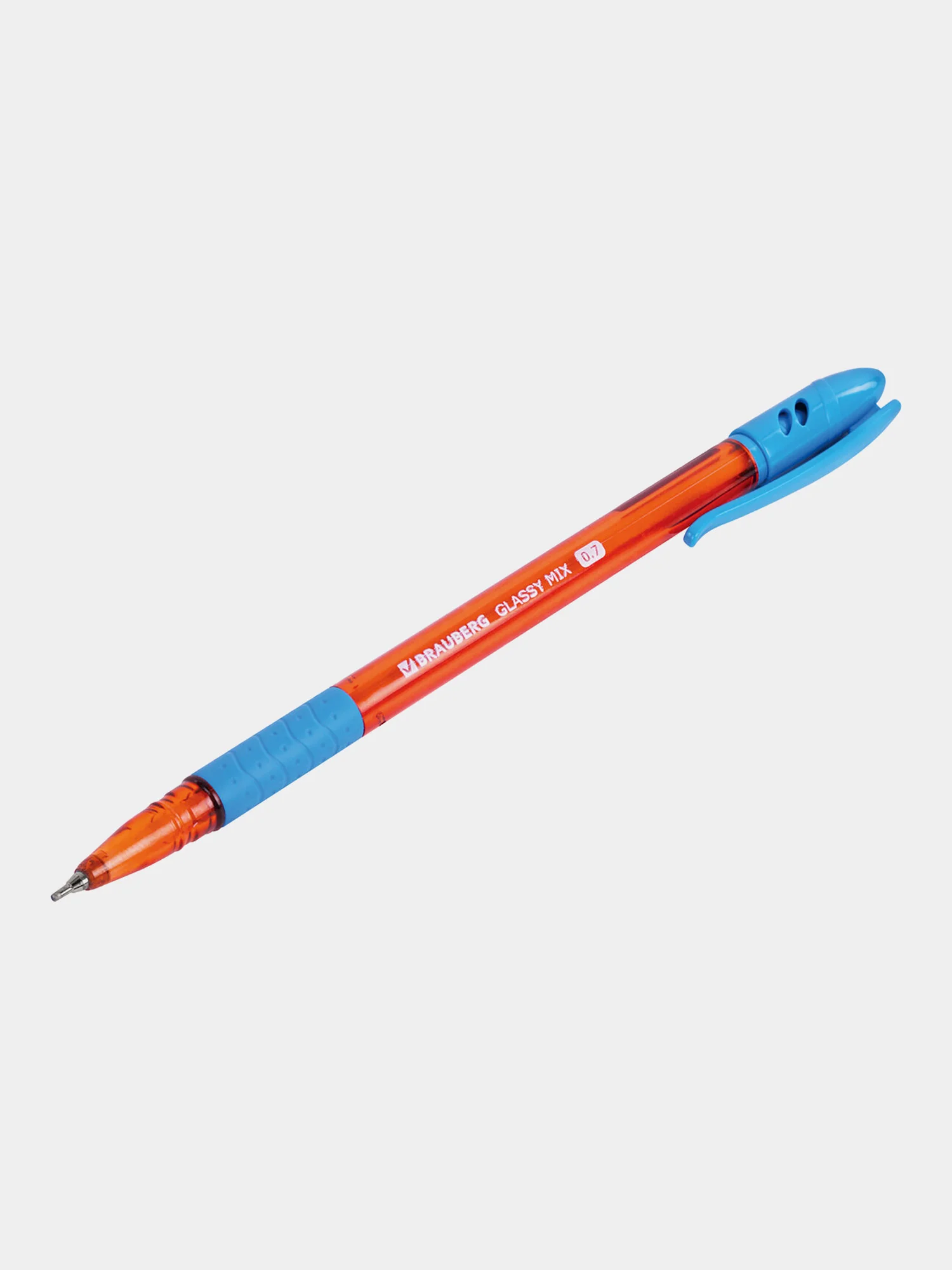 Ручки шариковые синие Brauberg, 881016, набор 12 шт тонкие для школы, линия письма 0,35 мм