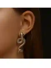 Серьги металл "Змея"