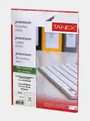 Этикетки самоклеящиеся Tanex, 114535, наклейки 67х46мм, 18 этикеток, белая, 70 г/м2, 50 л