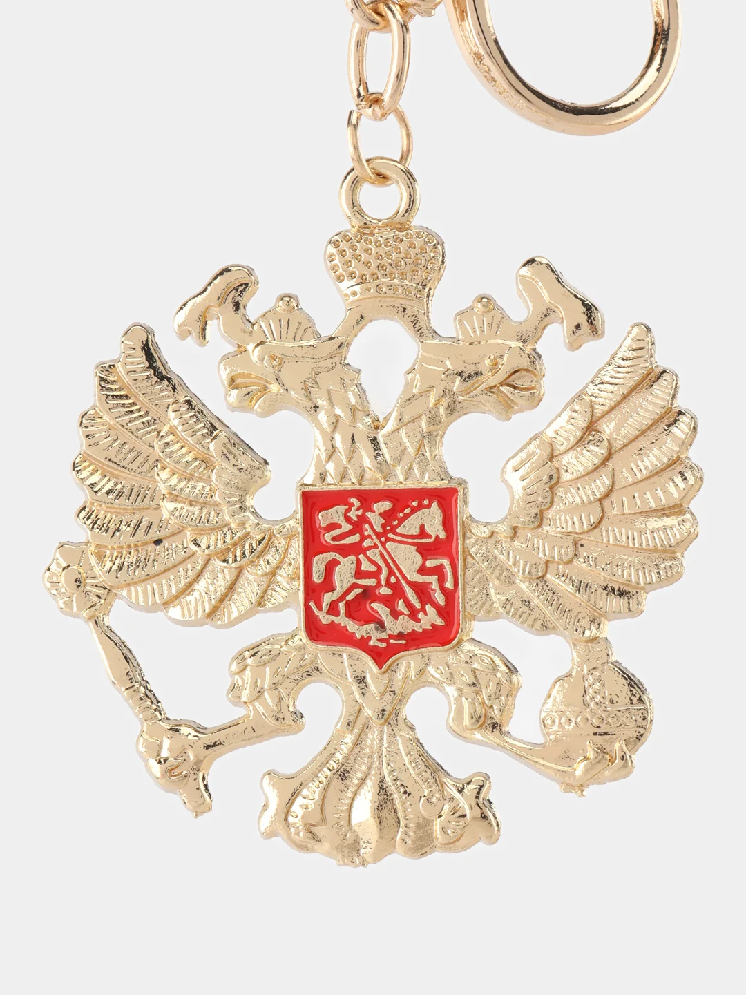 Коралловый брелок для ключей, герб РФ, герб СССР
