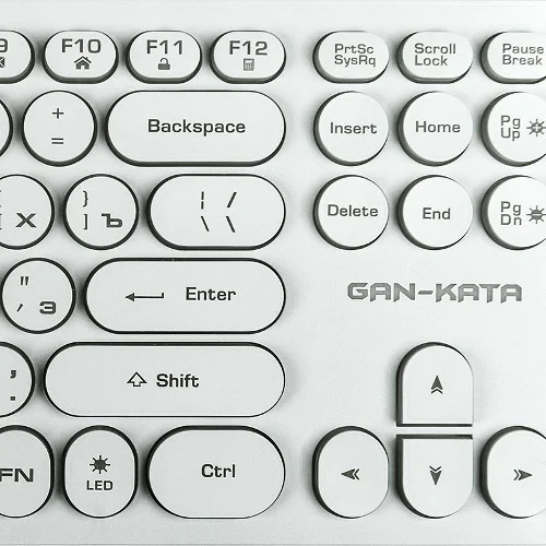 Клавиатура игровая Dialog KGK-16U white Gan-Kata 104кл. радужная подсветка KGK-16U W