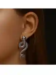 Серьги металл "Змея"