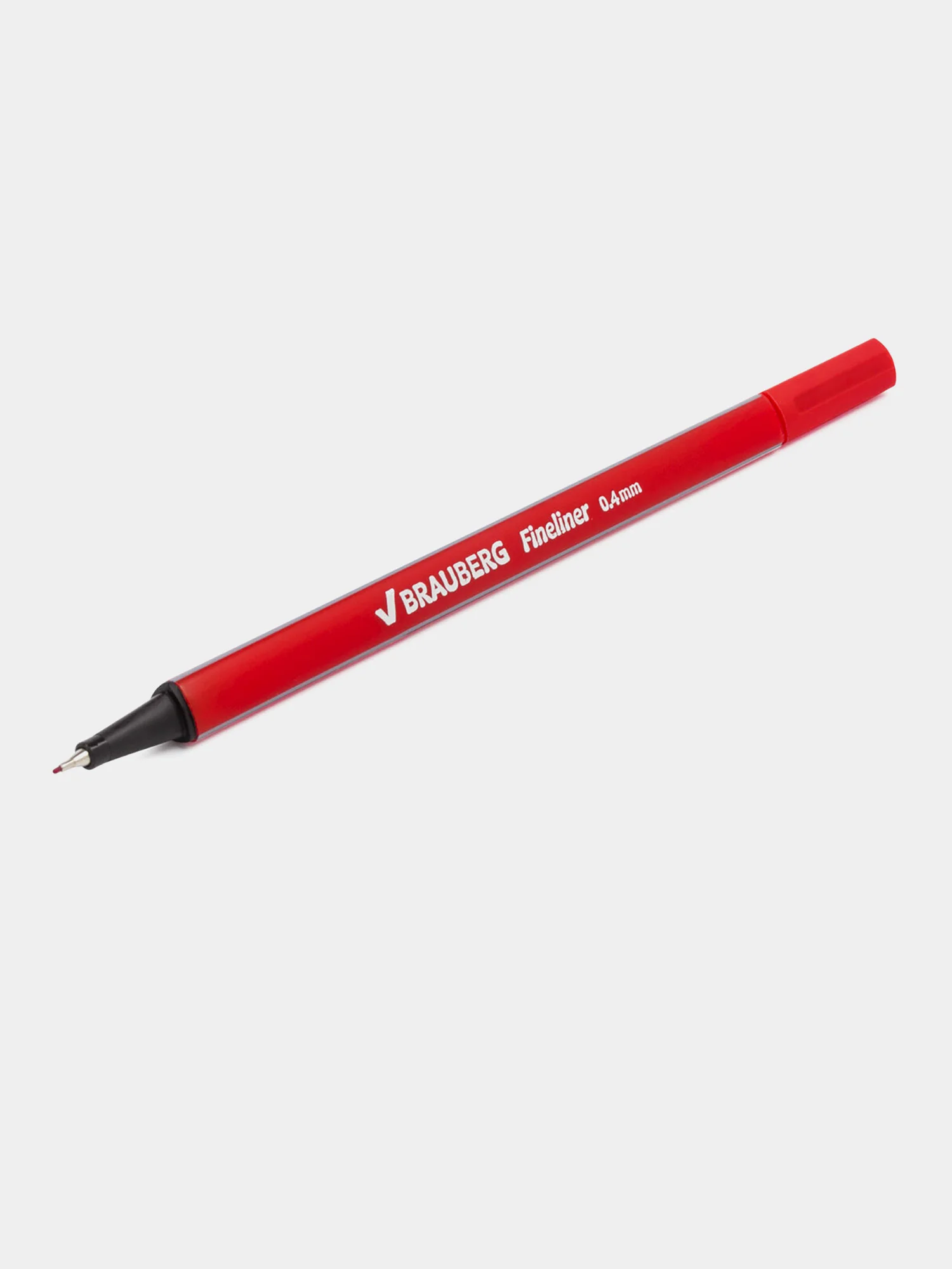 Линеры Brauberg Aero, 881001, капиллярные ручки красные набор 12 штук, линия 0,4 мм