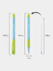 Ручки шариковые синие Brauberg Pastel, 881015, набор 12 штук тонкие для школы, 0,35 мм