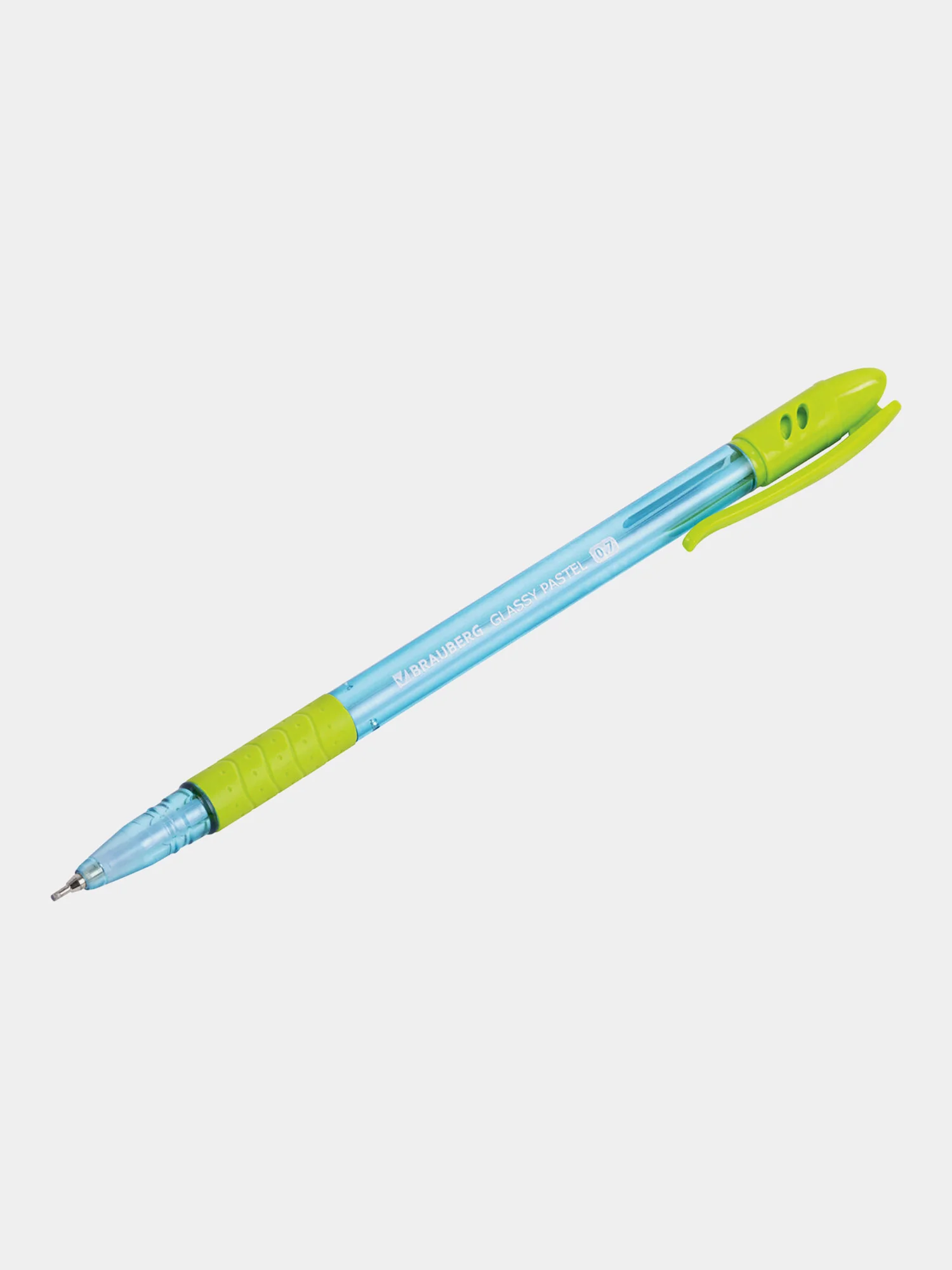Ручки шариковые синие Brauberg Pastel, 881015, набор 12 штук тонкие для школы, 0,35 мм