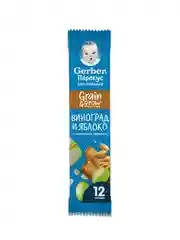 Батончик злаковый GERBER, яблоко-виноград, 25 г